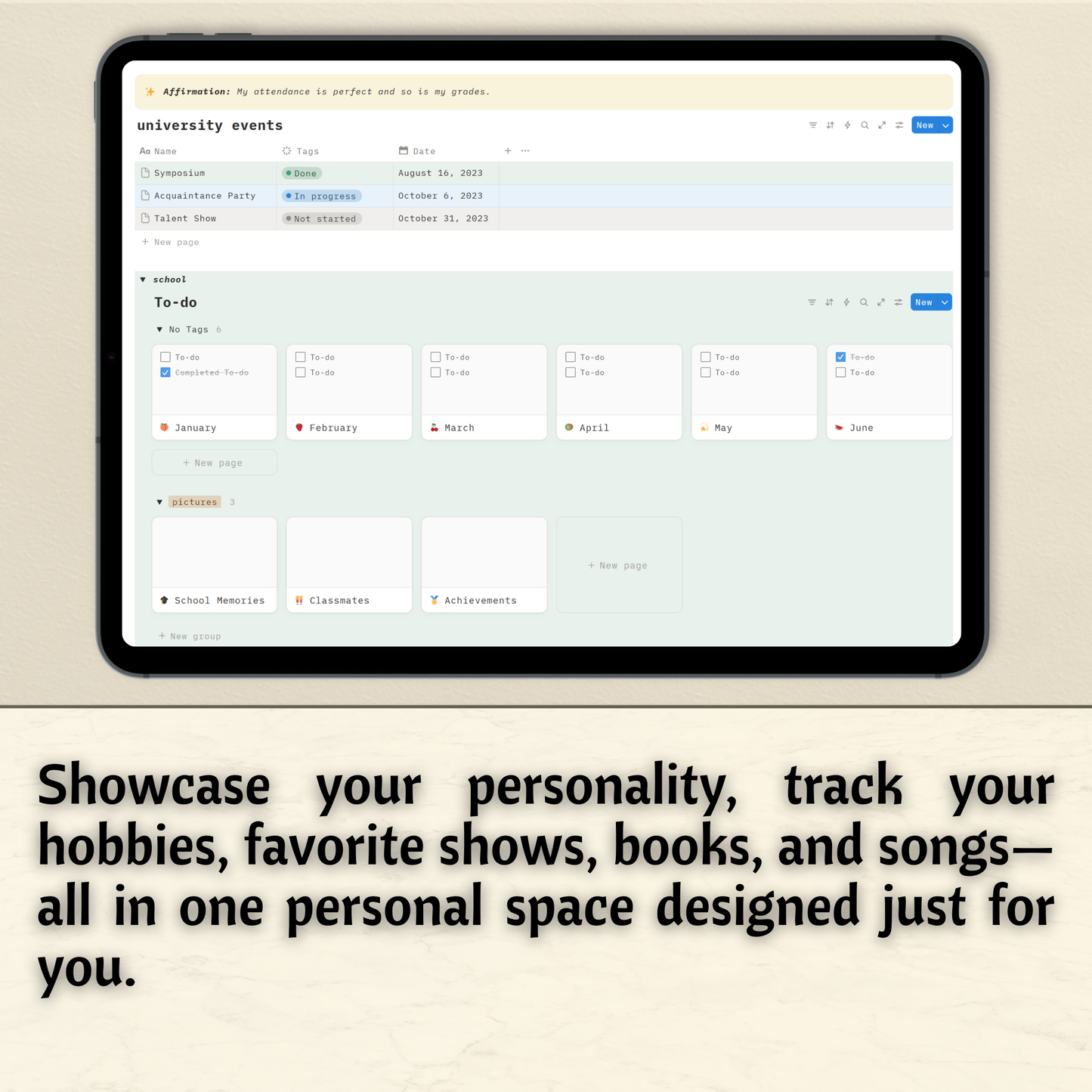 Ultimate Study Space – Notion Template