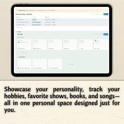 Ultimate Study Space – Notion Template