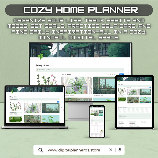 Cozy Home Dashboard – Notion Template