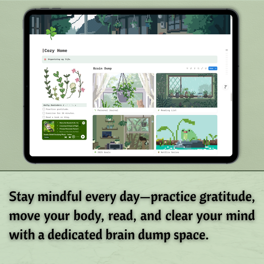 Cozy Home Dashboard – Notion Template