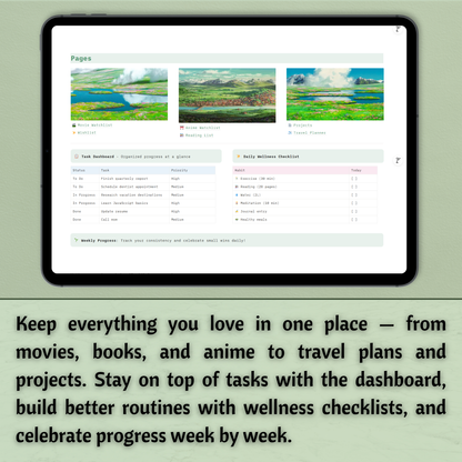Personal Home Dashboard – Notion Template