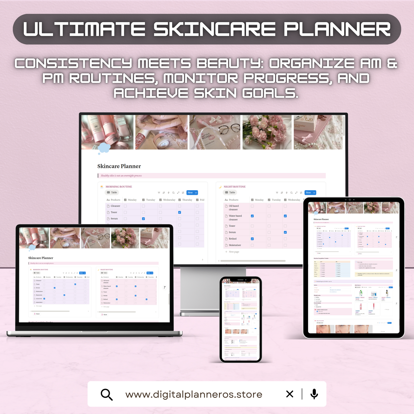 Skincare Planner – Notion Template