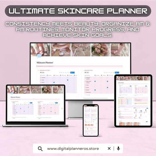 Skincare Planner – Notion Template