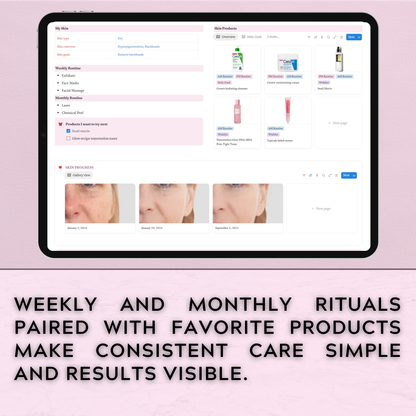 Skincare Planner – Notion Template