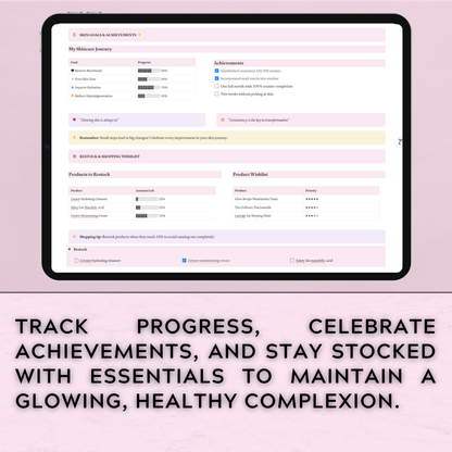 Skincare Planner – Notion Template