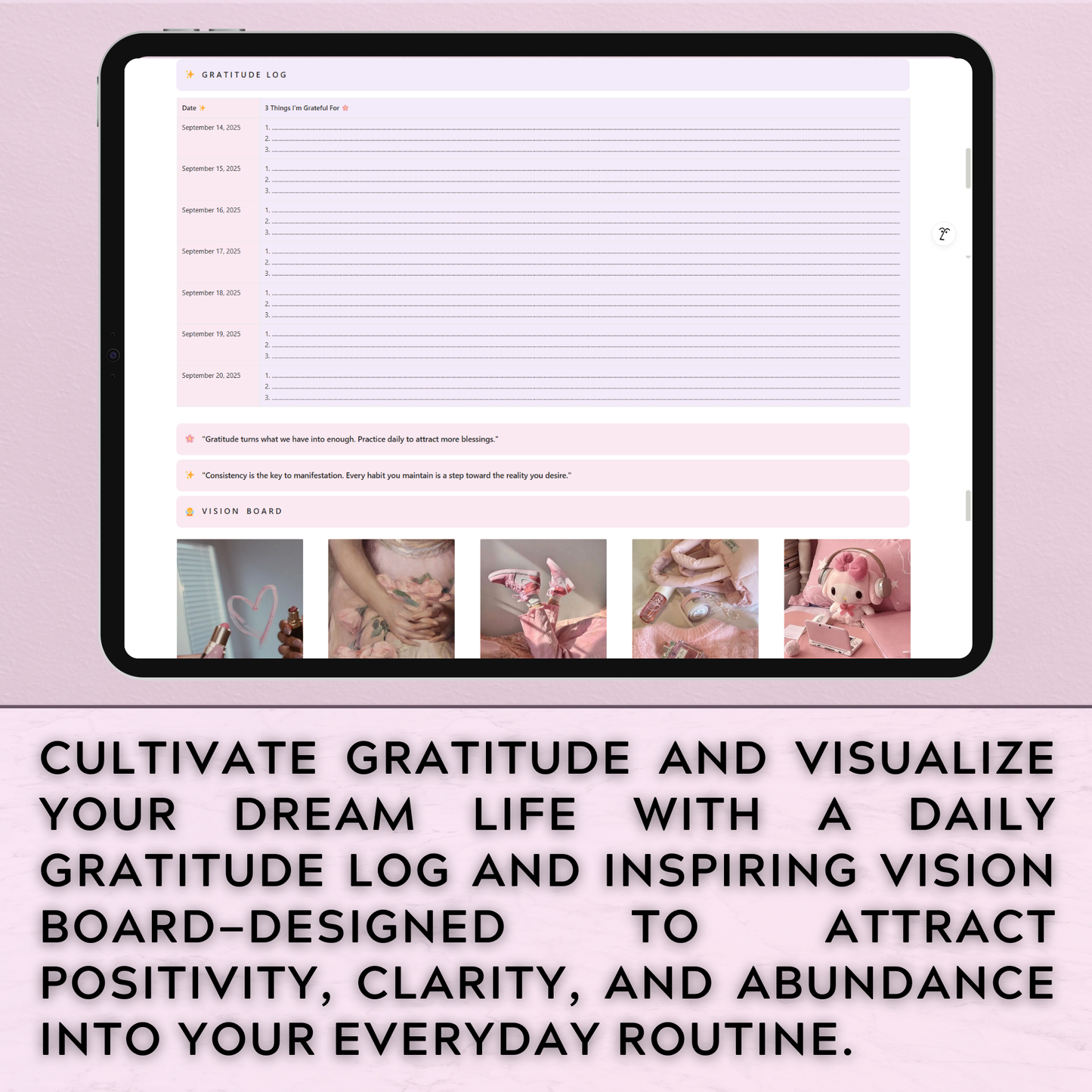 Manifestation Journal – Notion Template