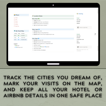 Travel Planner – Notion Template